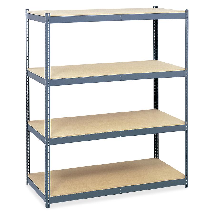 Safco Archival Shelving Box 2 of 2 - 69" Width x 32.9" Depth x 0.5" Height - Particleboard - Gray. Picture 3