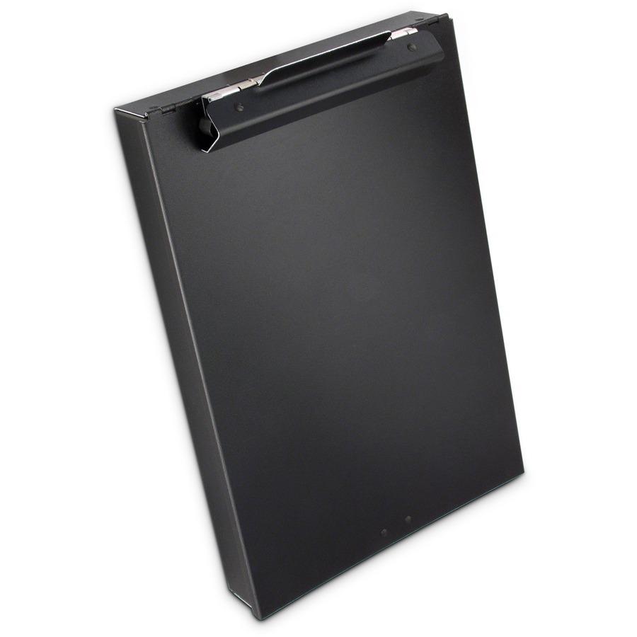 Saunders Aluminum Bottom Opening Form Holder - 1" Clip Capacity - Storage for Stationary - Bottom Opening - 8 1/2" x 12" - Aluminum - Black - 1 Each. Picture 7
