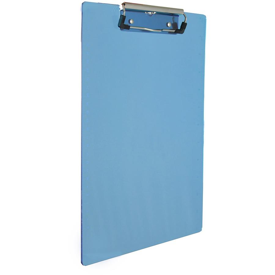 Saunders Acrylic Clipboard - 0.50" Clip Capacity - 9" x 12" - Acrylic - Blue - 1 Each. Picture 3