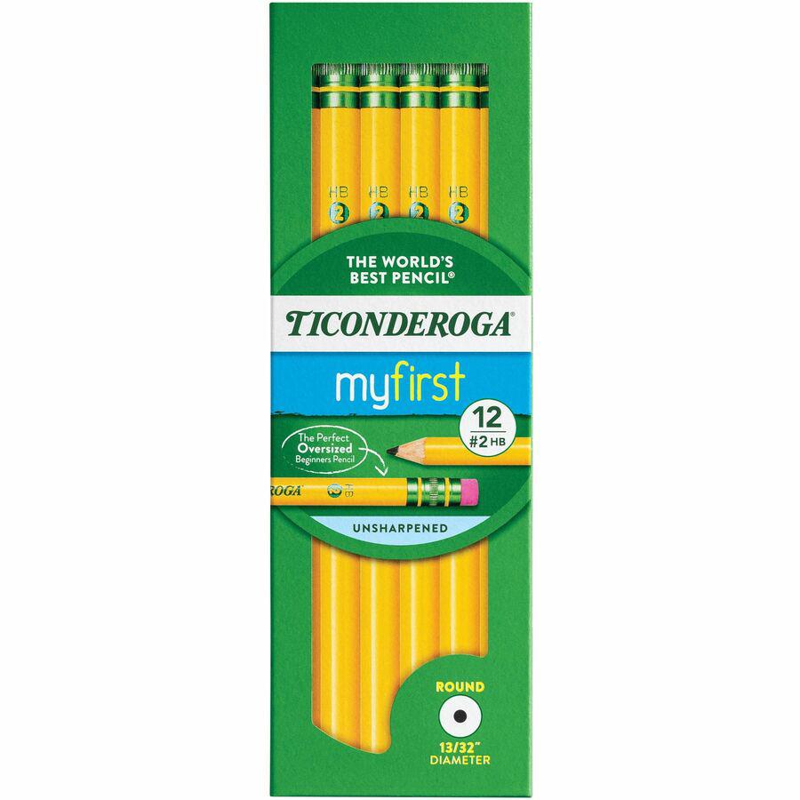Ticonderoga Beginner No. 2 Pencils with Erasers - #2 Lead - Yellow Barrel - 1 Dozen. Picture 6