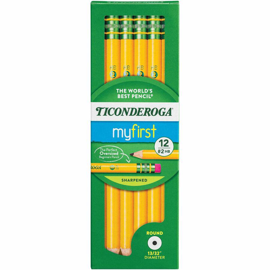 Ticonderoga My First Pre-Sharpened No. 2 Pencils with Erasers - #2 Lead - Yellow Barrel - 1 Dozen. Picture 6
