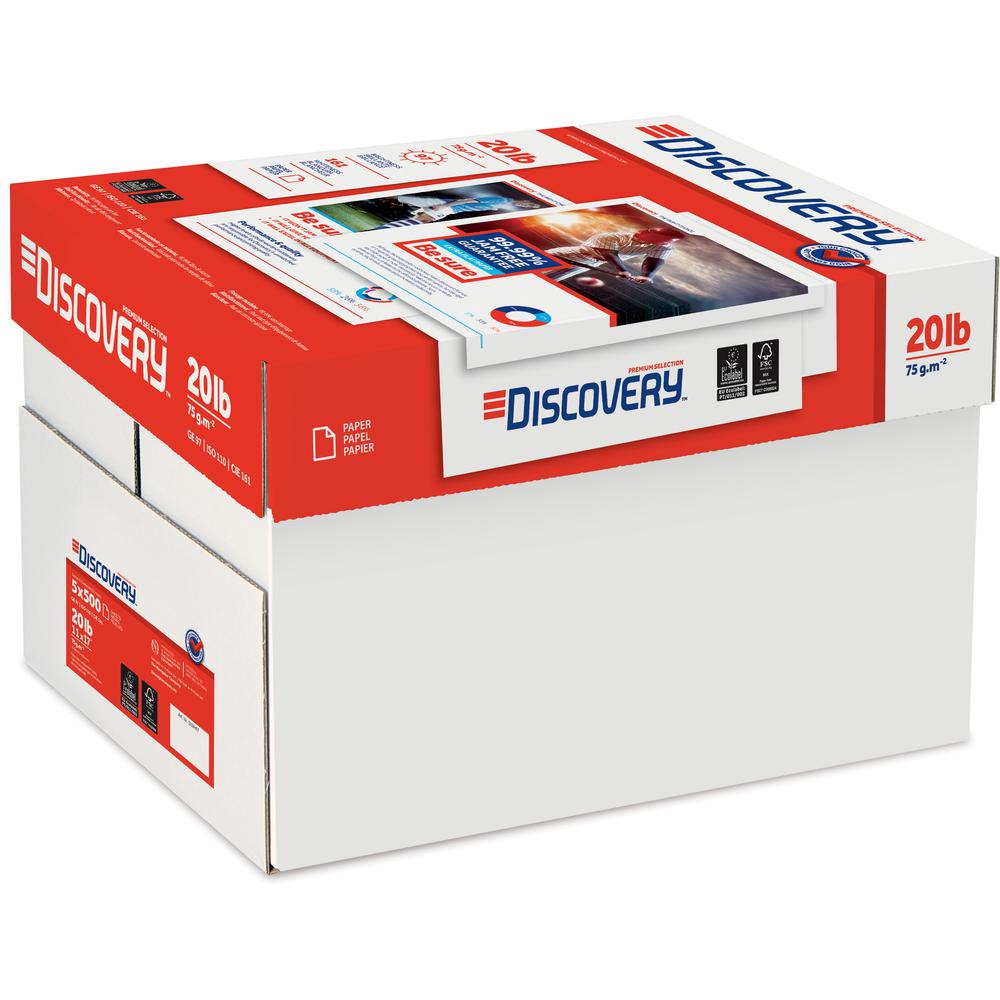 Discovery Premium Multipurpose Paper - Anti-Jam - White - 97 Brightness - Ledger/Tabloid - 11" x 17" - 20 lb Basis Weight - 2500 / Carton - Excellent Ink Absorption - White. Picture 2