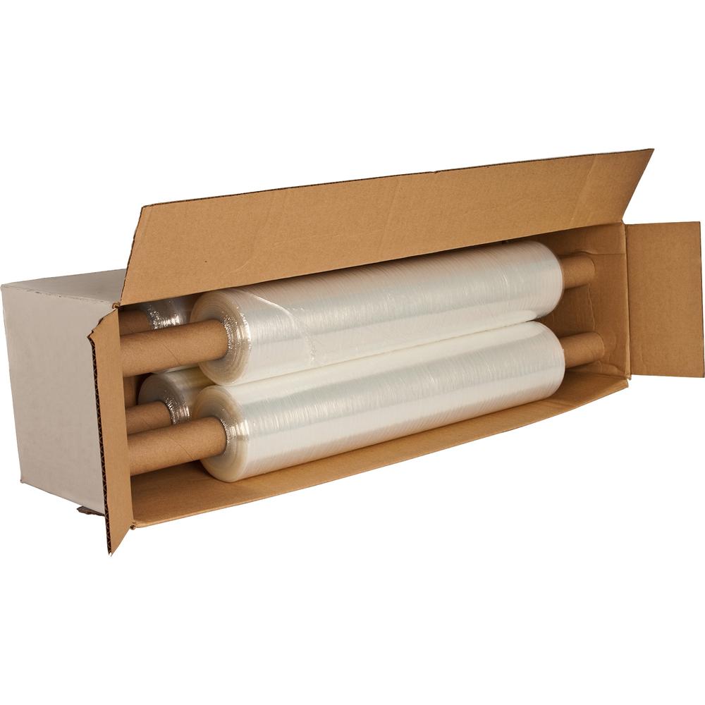 Sparco Heavyweight Stretch Wrap Film with Handles - 20" Width x 1000 ft Length - 4 Wrap(s) - Heavyweight Film, Lightweight Handle - Clear - 4 / Carton. Picture 3