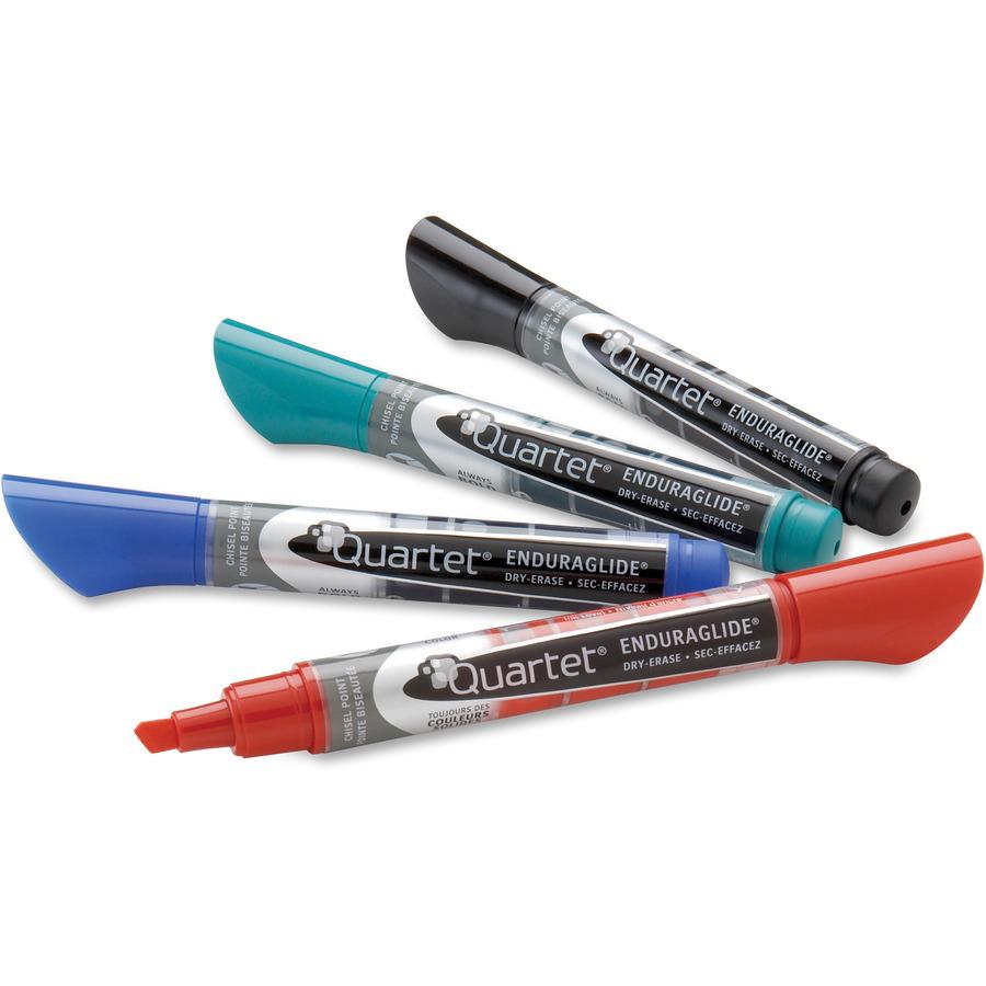 Quartet EnduraGlide Dry-Erase Markers - Chisel Marker Point Style - Assorted - 4 / Set. Picture 4