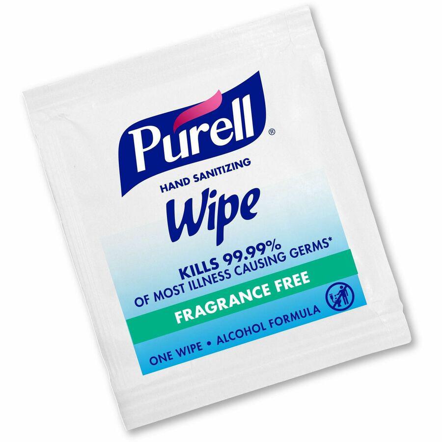 PURELL&reg; On-the-go Sanitizing Hand Wipes - 5" x 7" - Clear - 100 / Box. Picture 4