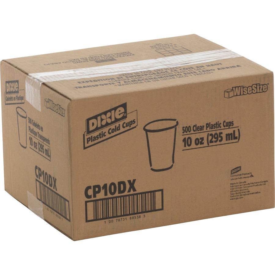 Dixie 10 oz Cold Cups by GP Pro - 25 / Pack - 20 / Carton - Clear - Plastic - Cold Drink. Picture 4