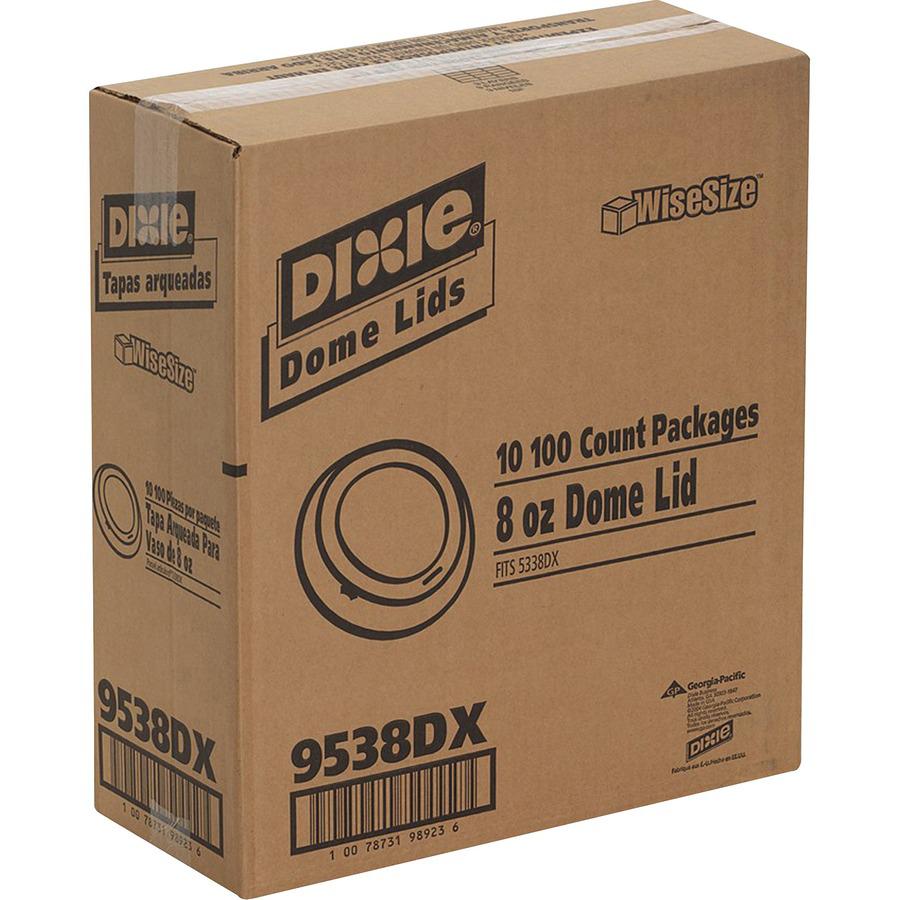 Dixie Small Hot Cup Lids by GP Pro - Dome - Plastic - 100 Lids/Pack - 1000 / Carton. Picture 4