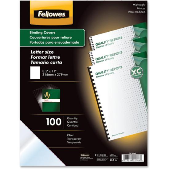 Fellowes Letter Report Cover - 8 1/2" x 11" - Plastic - Clear - 100 / Pack. Picture 4