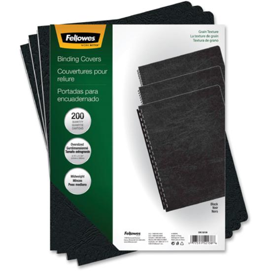 Fellowes Expressions Oversize Grain Presentation Covers - 11.3" Height x 8.8" Width x 0.1" Depth - For Letter 8 3/4" x 11" Sheet - Leather - 200 / Pack. Picture 6