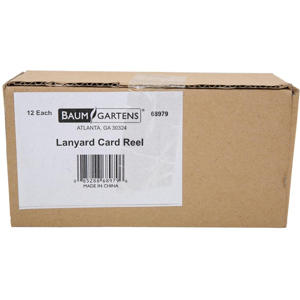 SICURIX Lanyard Card Reel - 12 / Pack - 36" Length - Black. Picture 5