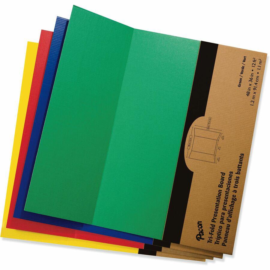 Pacon Presentation Boards - 36" Height x 48" Width - 4 Assorted Surface Colors - 24 / Carton. Picture 3
