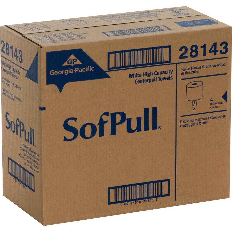 SofPull Centerpull High-Capacity Paper Towels - 15" x 7.80" - 560 Sheets/Roll - White - Paper - 4 / Carton. Picture 2
