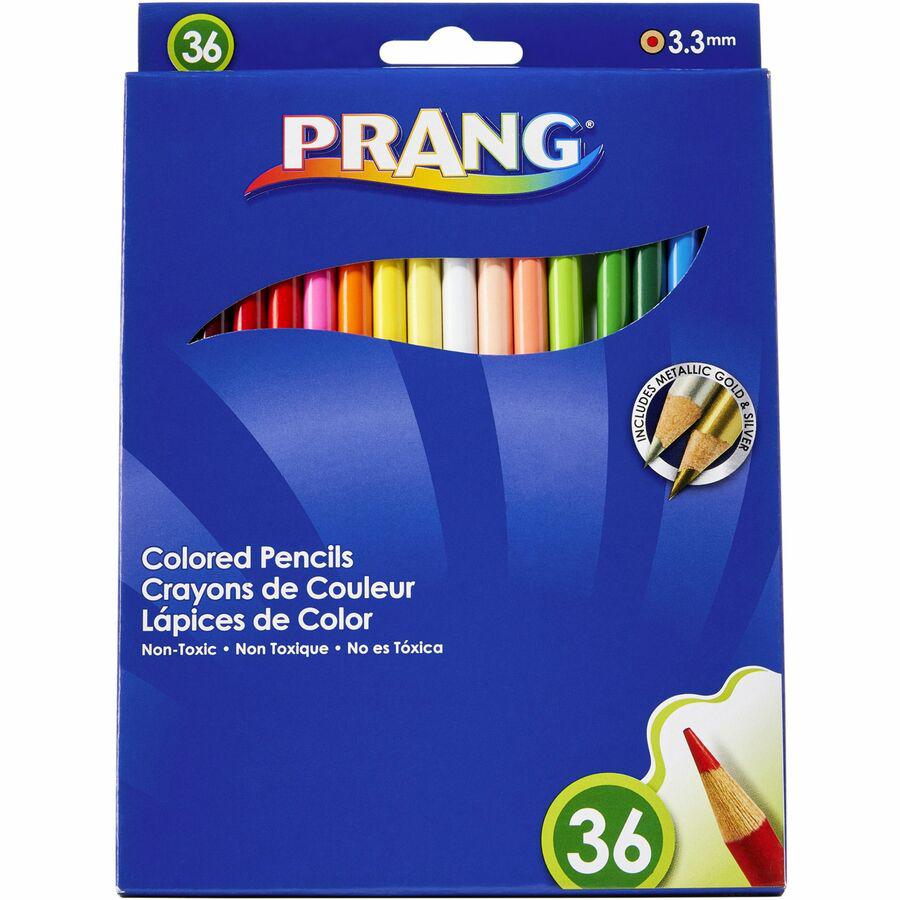 Dixon Prang 7" Colored Pencil - 3.3 mm Lead Diameter - Assorted Wood Barrel - 36 / Set. Picture 3