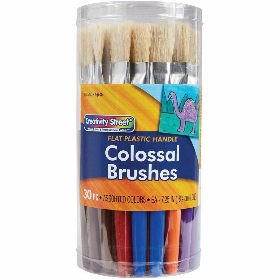 Creativity Street Flat Colossal Brushes - 1 Brush(es) Plastic Assorted Handle. Picture 4