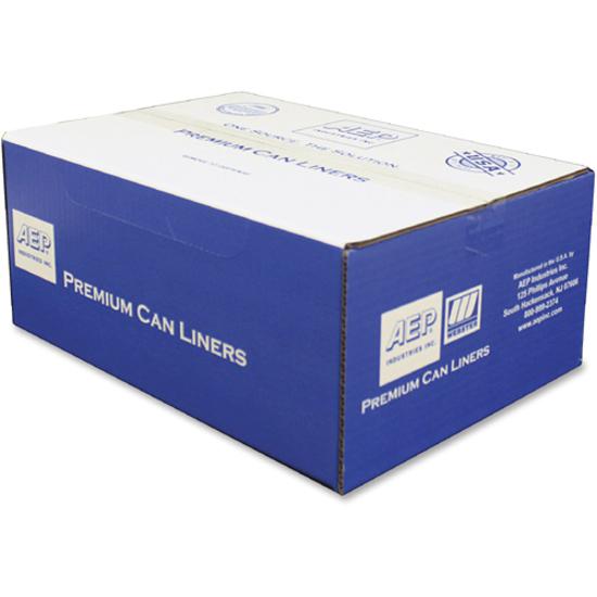 Webster Platinum Plus Can Liner - Extra Large Size - 60 gal Capacity - 39" Width x 56" Length - 1.70 mil (43 Micron) Thickness - Silver, Black - Resin - 50/Carton - Recycled. Picture 4