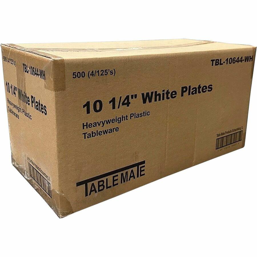 Tablemate Dinnerware Plate - 10.3" Diameter - Plastic Body - 125 / Pack. Picture 11