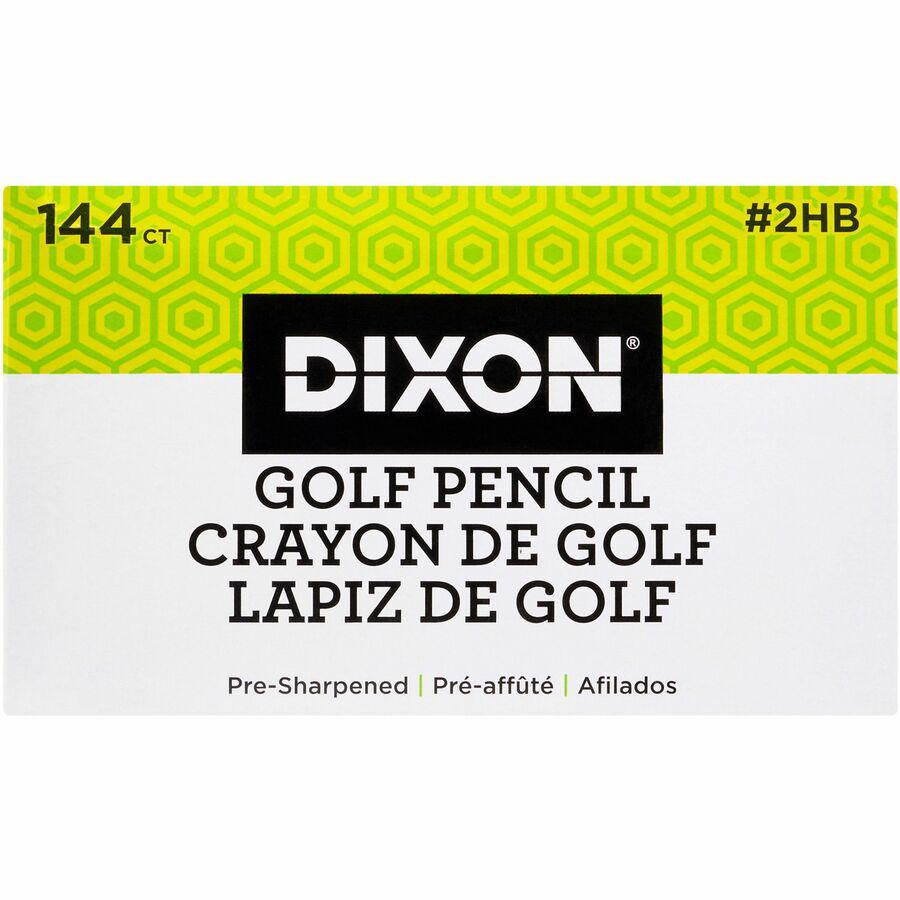Dixon Pre-sharpened Wood Golf Pencils - #2 Lead - Yellow Wood Barrel - 144 / Box. Picture 6