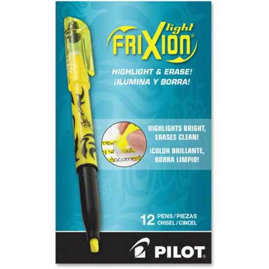 Pilot FriXion Light Erasable Highlighter - Fluorescent Yellow - 1 Dozen. Picture 4