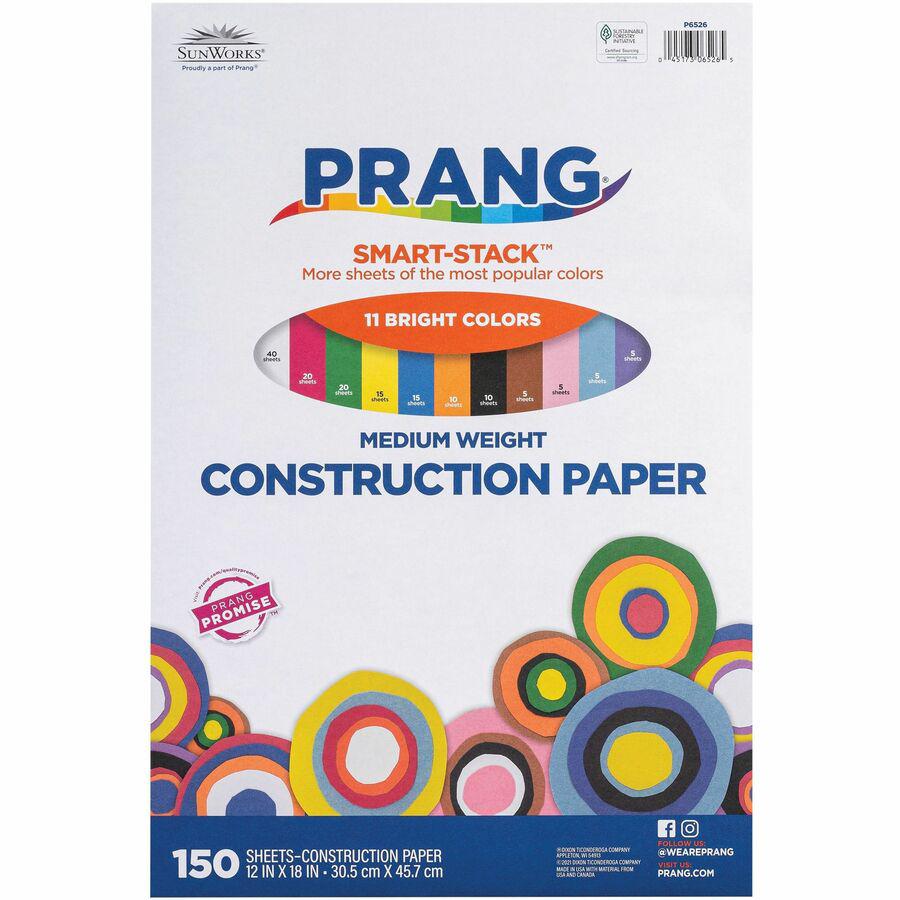 Prang 11-Color Construction Paper Smart-Stack - Art Classes - 12"Width x 18"Length - 150 / Pack - Assorted. Picture 7