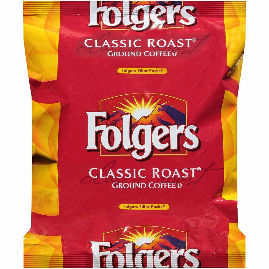 Folgers&reg; Filter Pack Regular Classic Roast Coffee - 0.9 oz Per Pouch - 40 / Carton. Picture 13