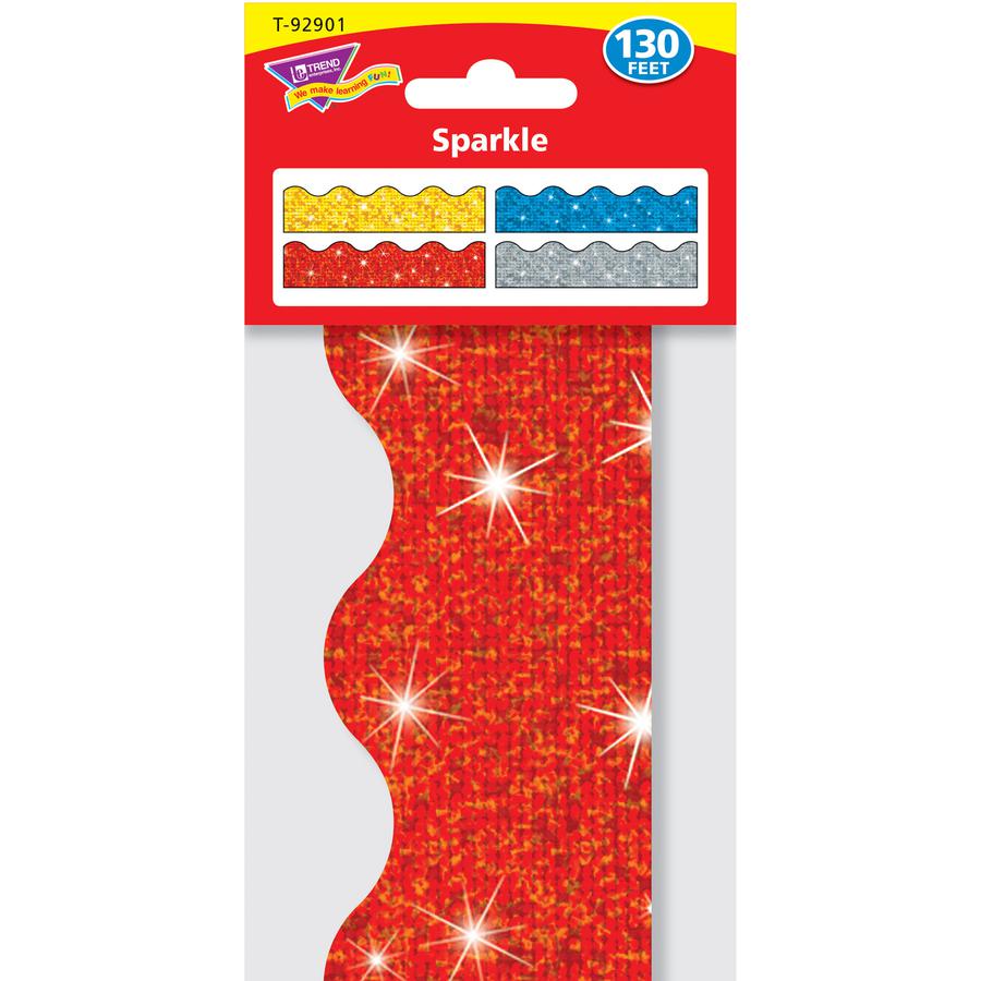Trend Sparkle Terrific Trimmers Borders - 130 Shape - Blue, Silver, Yellow, Red - 1 / Set. Picture 2