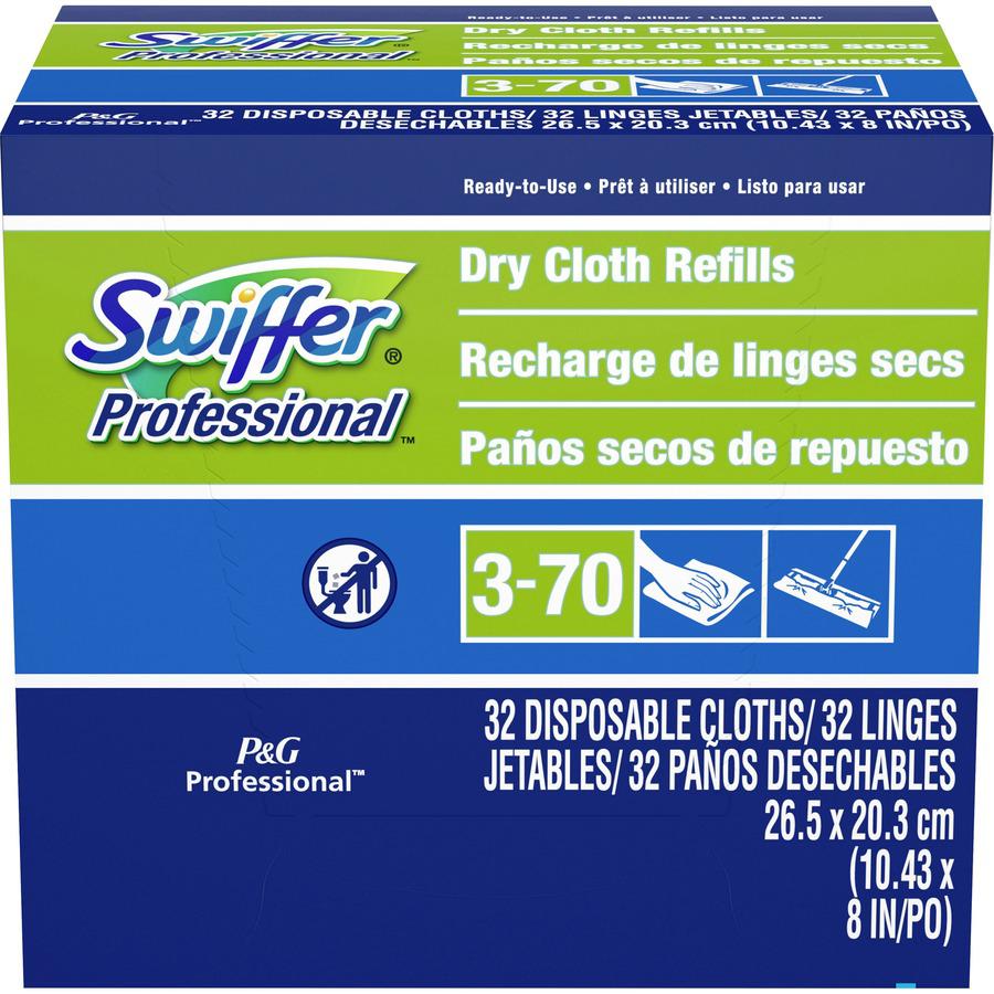 Swiffer Sweeper Dry Cloths Refill - Unscented - Cloth - White - 32 Per Box - 6 / Carton. Picture 3