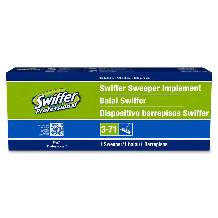 Swiffer Professional Sweeper - 10" Head - Swivel Head, Lightweight - 3 / Carton - Green. Picture 2
