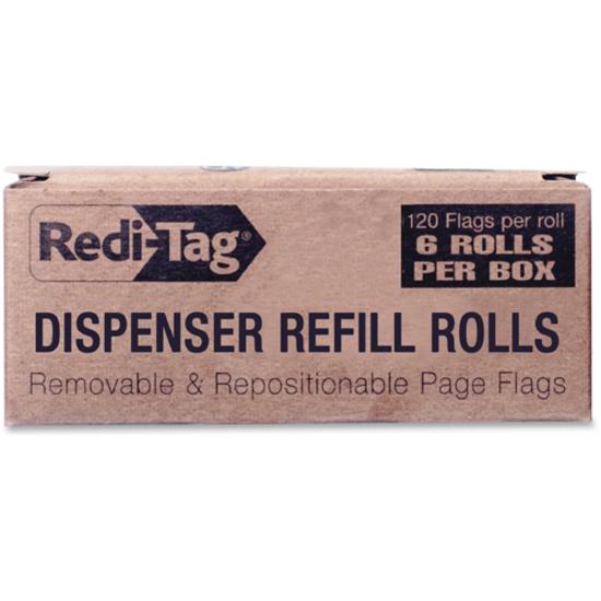 Redi-Tag Sign Here Reversible Red Refill Rolls - 720 - 1.87" x 0.56" - Arrow - "SIGN HERE" - Red - Removable - 720 / Box. Picture 2