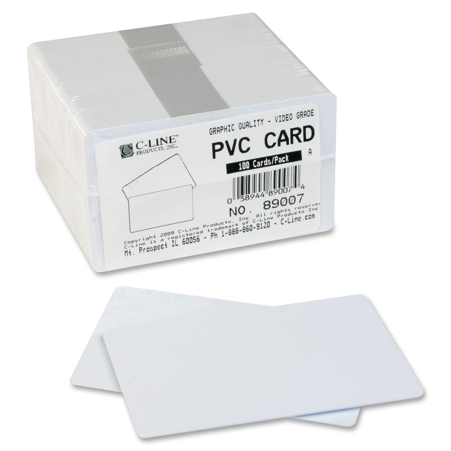 C-Line Graphics Quality Video Grade PVC Card - 100/PK, 89007. Picture 3