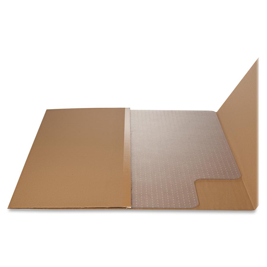 Deflecto RollaMat for Carpet - Home, Office, Carpet - 60" Length x 46" Width - Lip Size 12" Length x 25" Width - Rectangular - Textured - Vinyl - Clear - 1Each. Picture 11