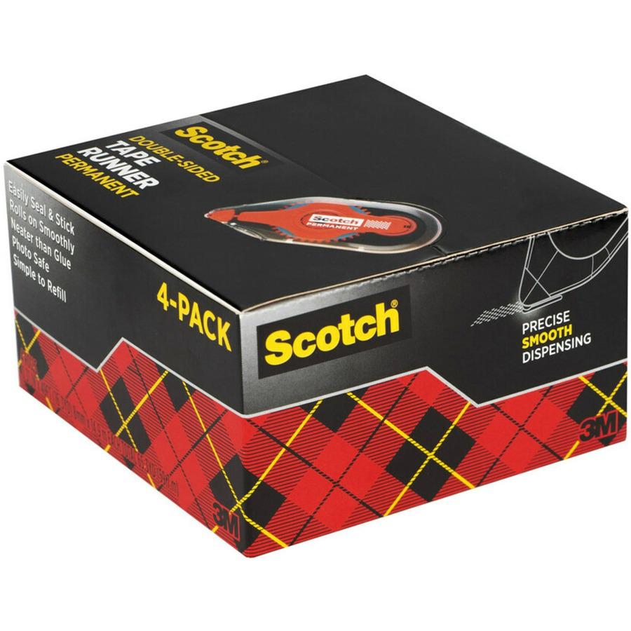 Scotch Double-Sided Tape Runner - 4 / Pack - Clear. Picture 2