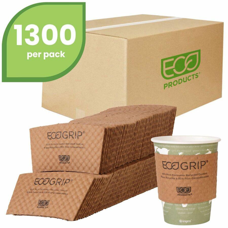 Eco-Products EcoGrip Hot Cup Sleeve - 1300 / Carton - Kraft. Picture 5