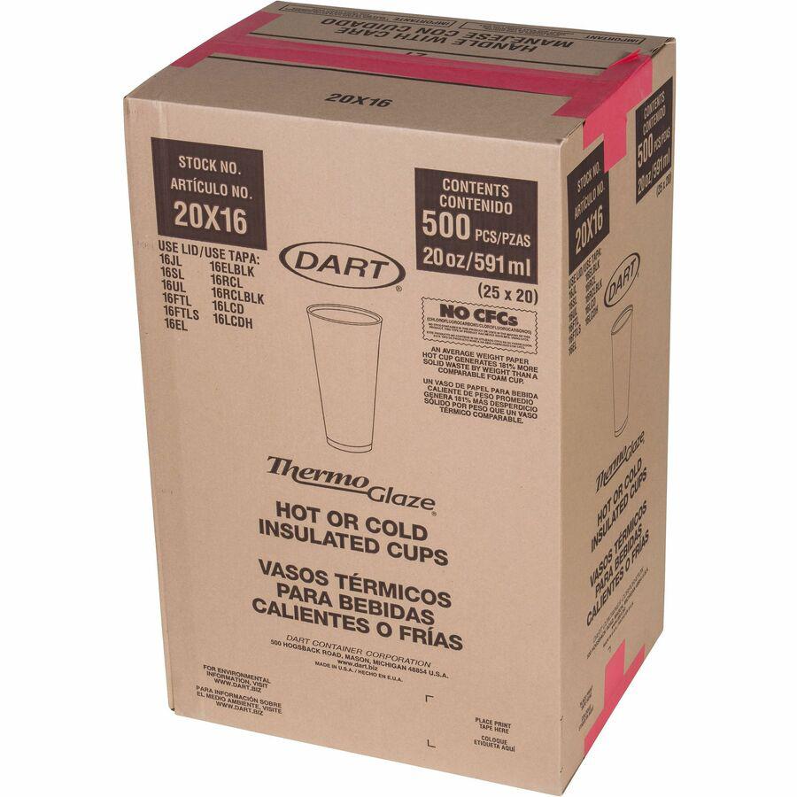 Dart 20 oz Cafe G Design Insulated Foam Cups - 25 / Bag - 20 / Carton - White - Foam - Hot Drink, Cold Drink. Picture 4