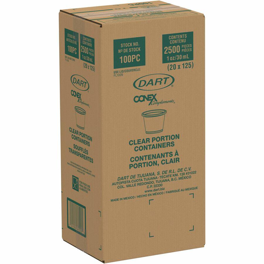 Dart 1 oz Conex Complements Portion Containers - 125 / Pack - Polypropylene Body - 20 / Carton. Picture 2