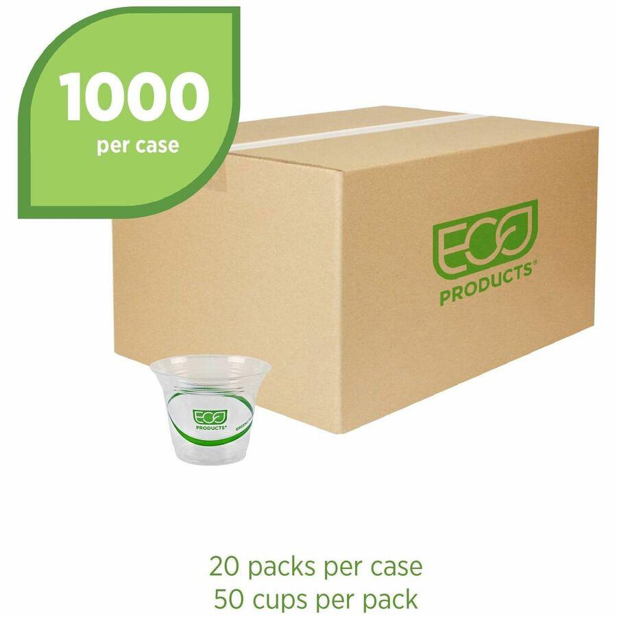 Eco-Products GreenStripe Cold Cups - 9 fl oz - 20 / Carton - Clear - Polylactic Acid (PLA) - Cold Drink. Picture 2
