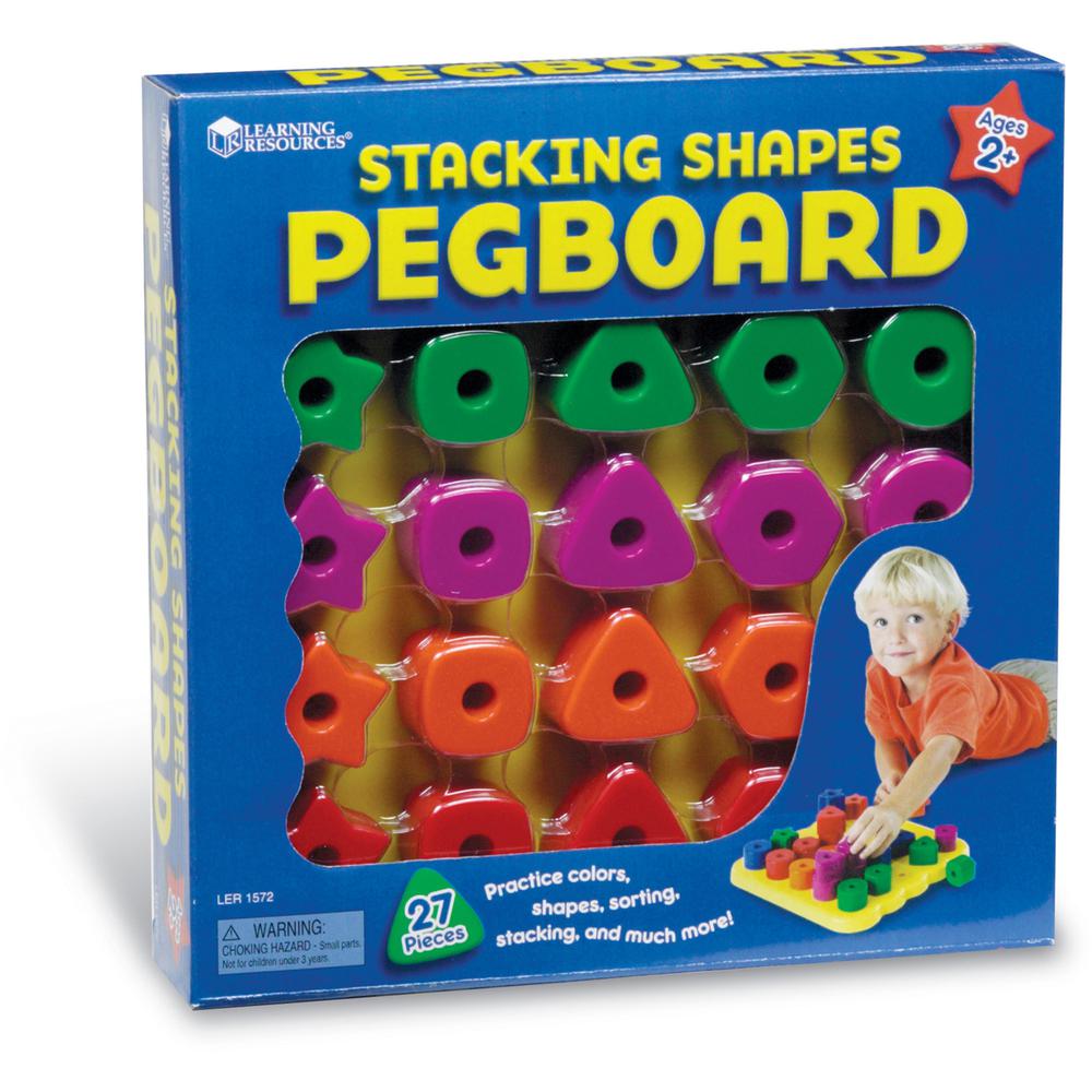Learning Resources Stacking Shapes Pegboard - Theme/Subject: Learning - Skill Learning: Sorting, Stacking, Creativity, Shape - 3-5 Year. Picture 5