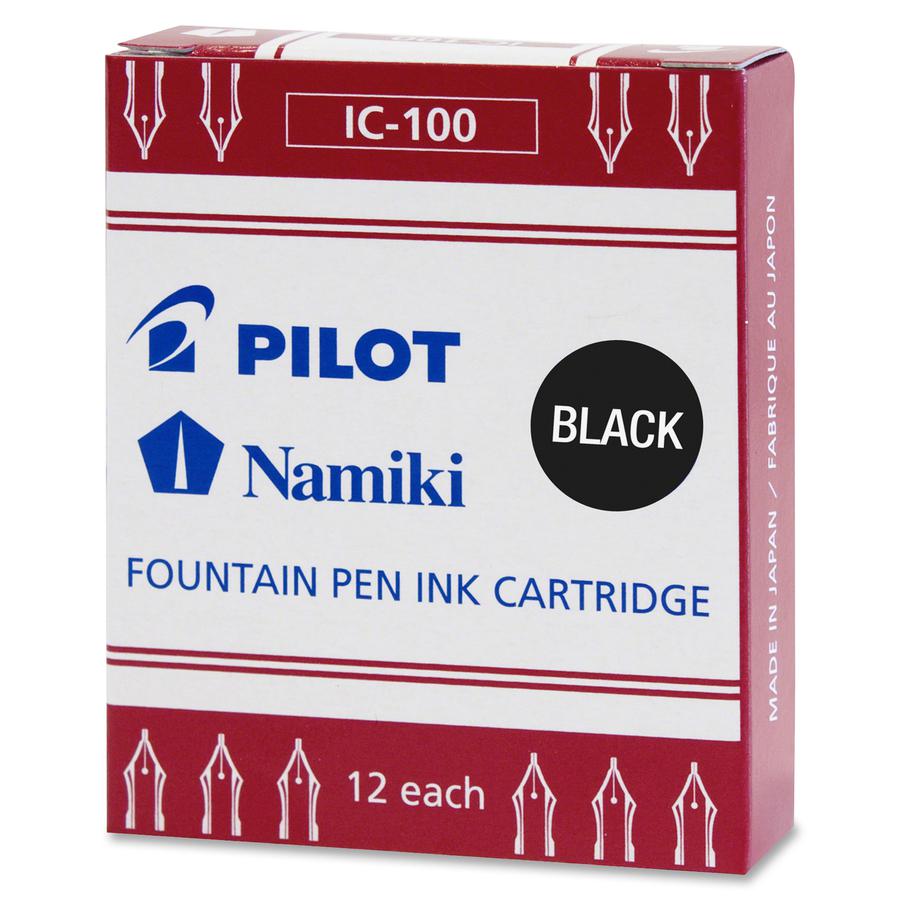 Pilot Fountain Pen Ink Cartridge - Black Ink - Eco-friendly - 12 / Box. Picture 3