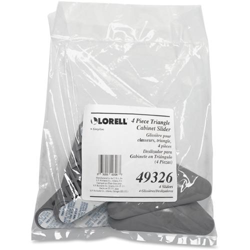 Lorell File Cabinet Sliders - Vinyl - Gray. Picture 5