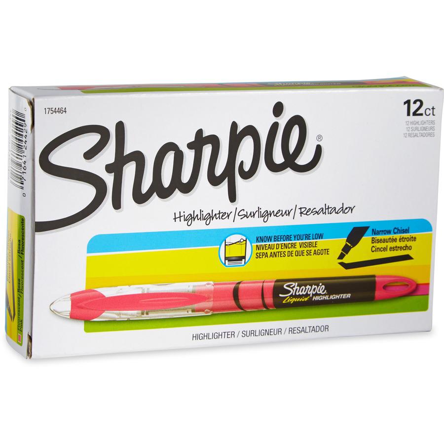 Sharpie Accent Highlighter - Liquid Pen - Micro Marker Point - Chisel Marker Point Style - Fluorescent Pink Pigment-based Ink - 1 Dozen. Picture 3