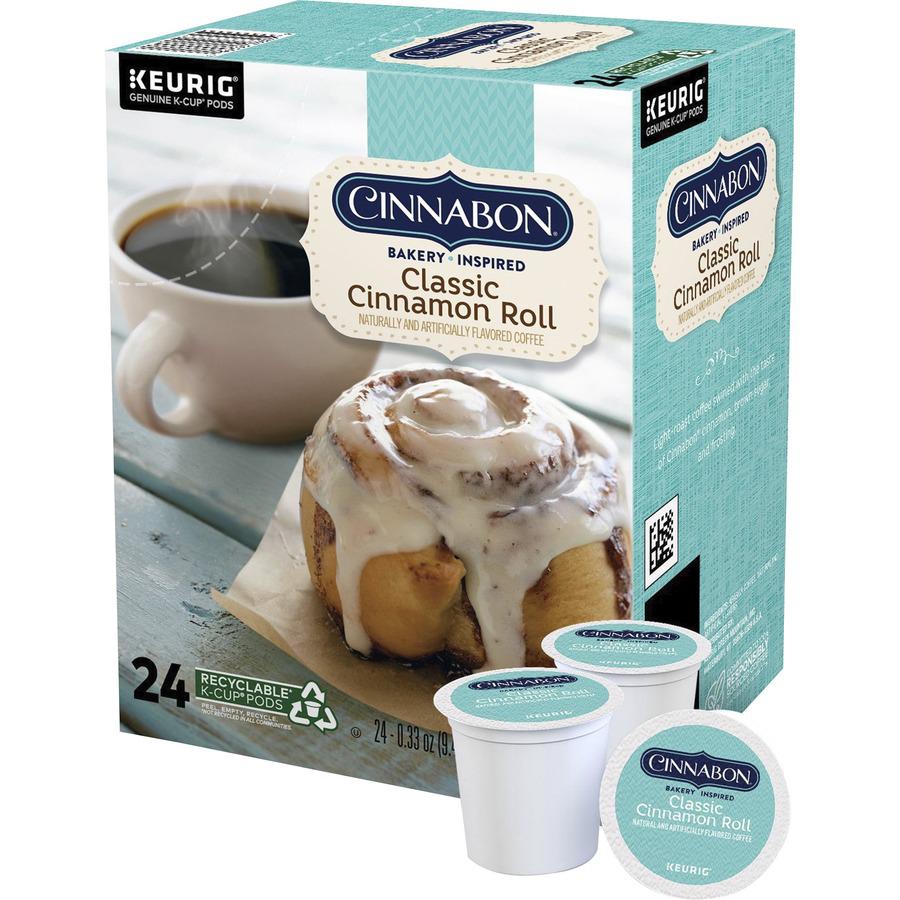 Cinnabon&reg; K-Cup Classic Cinnamon Roll - Compatible with Keurig Brewer - Light - 24 / Box. Picture 2