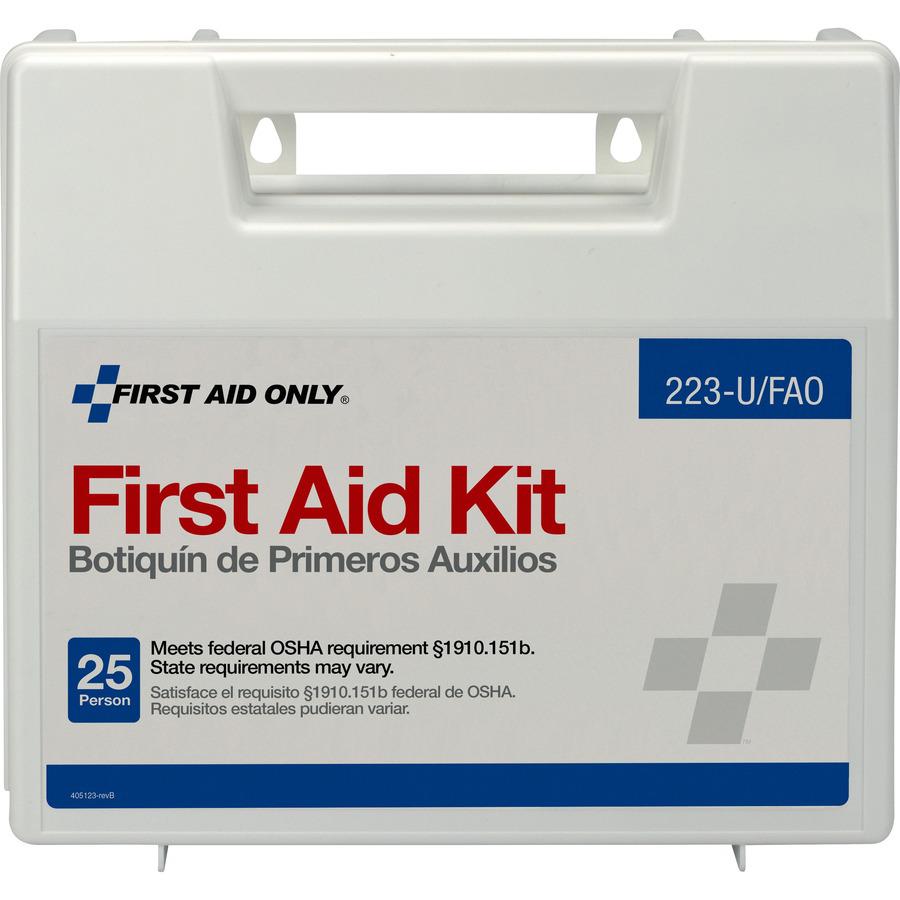 First Aid Only 25 Person Bulk First Aid Kit - 107 x Piece(s) For 25 x Individual(s) - 2.5" Height x 8.4" Width x 9" Depth Length - Plastic Case - 1 Each. Picture 4