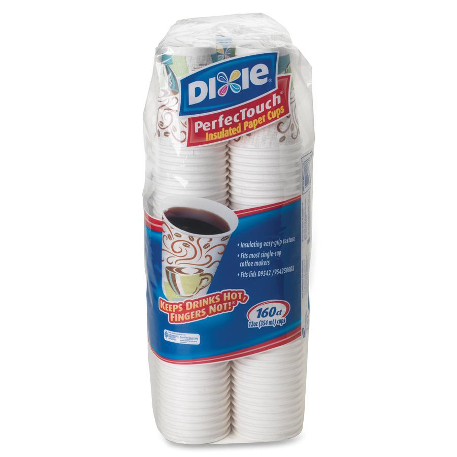 Dixie PerfecTouch Insulated Paper Hot Coffee Cups by GP Pro - 12 fl oz - 160 / Pack - Assorted - Paper - Hot Drink. Picture 7