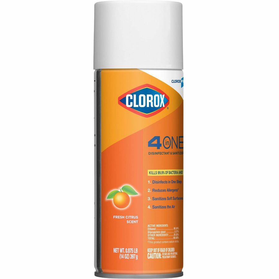 CloroxPro&trade; 4 in One Disinfectant & Sanitizer - Spray - 14 fl oz (0.4 quart) - Fresh Citrus Scent - 1 Each. Picture 2
