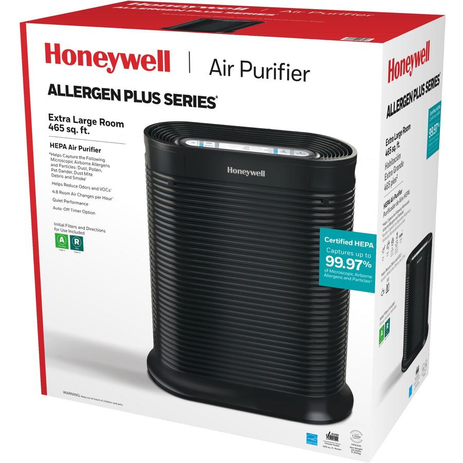 Honeywell HPA300 HEPA Air Purifier - True HEPA, Activated Carbon - 465 Sq. ft. - Black. Picture 4