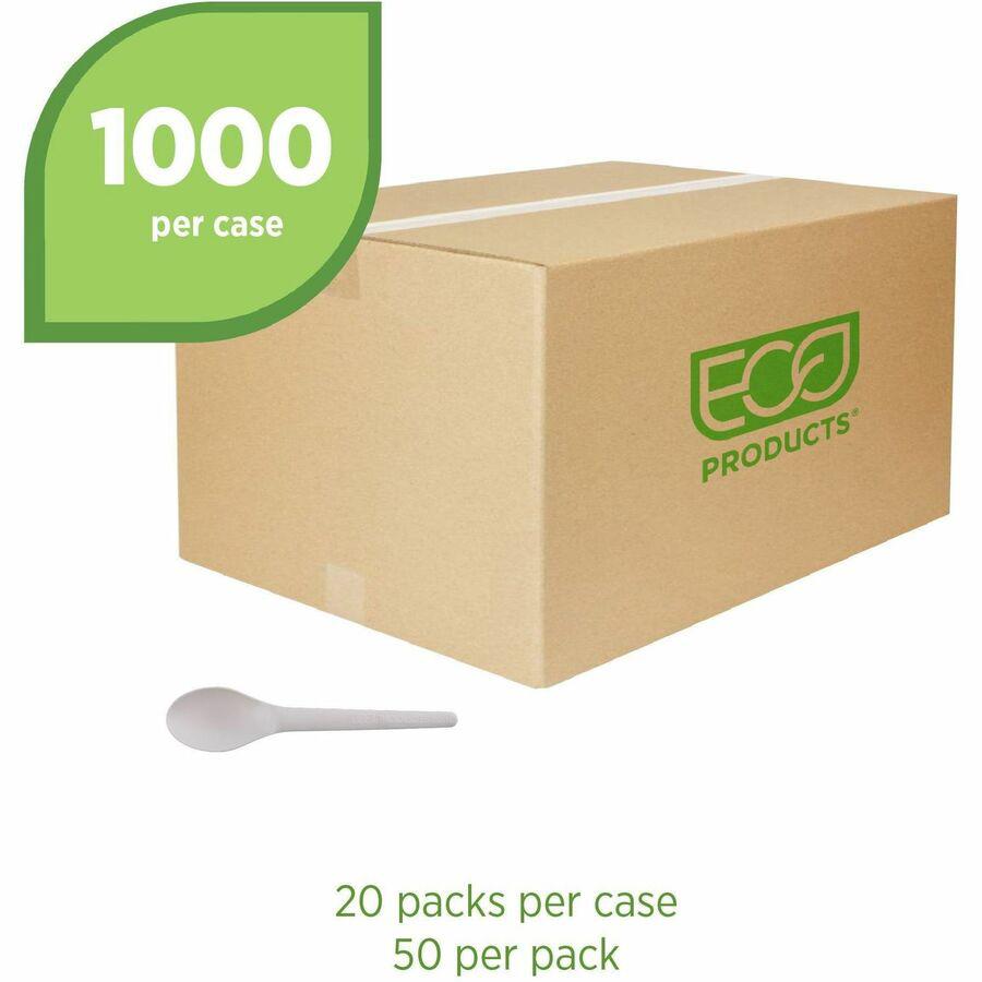 Eco-Products 6" Plantware High-heat Spoons - 1 Piece(s) - 20/Carton - Spoon - 1 x Spoon - Disposable - Pearl White. Picture 12