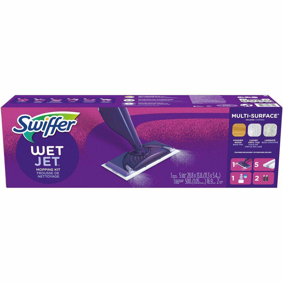 Swiffer WetJet Mopping Kit - Reinforced, Swivel Head - 1 / Kit - Purple. Picture 3