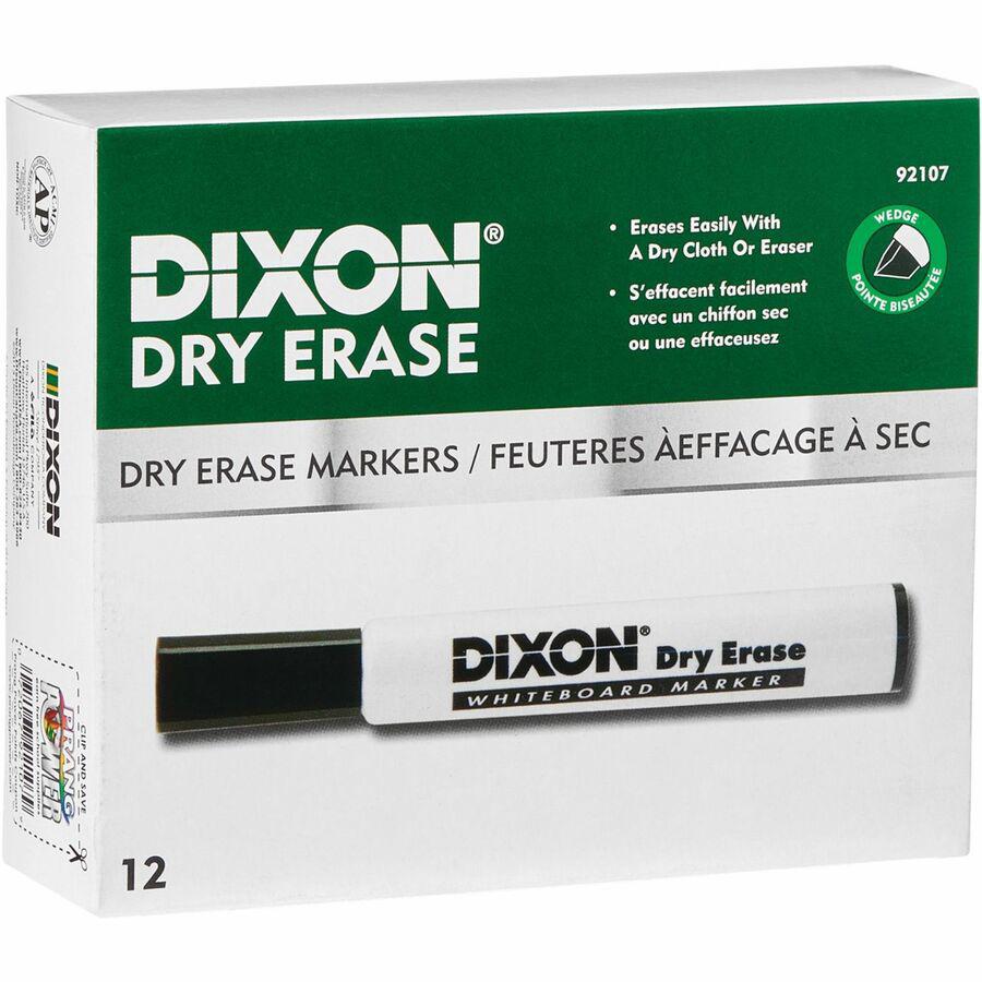 Ticonderoga Dry Erase Markers - Broad, Fine Marker Point - Chisel Marker Point Style - Black - 1 Dozen. Picture 4