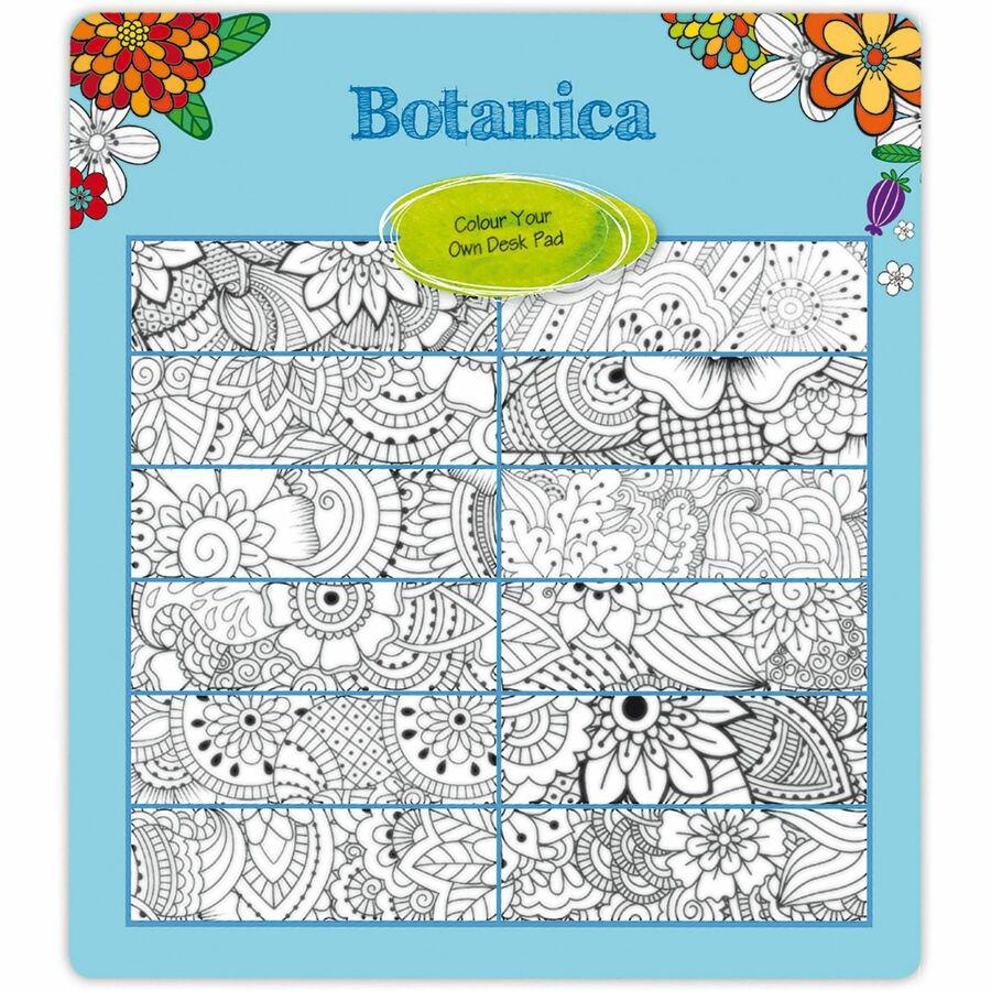 Blueline DoodlePlan Desk Pad - Botanica - Julian - Monthly - January 2022 till December 2022 - 1 Month Single Page Layout - Desk Pad - White - Chipboard - Eyelet, Tear-off, Compact, Reinforced - 22" x. Picture 9
