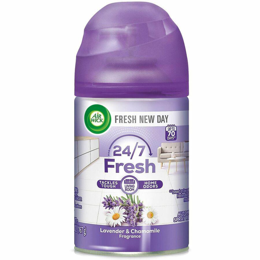 Air Wick Freshmatic Dispenser Refill Lavender Spray - Aerosol - Lavender, Chamomile - 60 Day - 6 / Carton. Picture 2