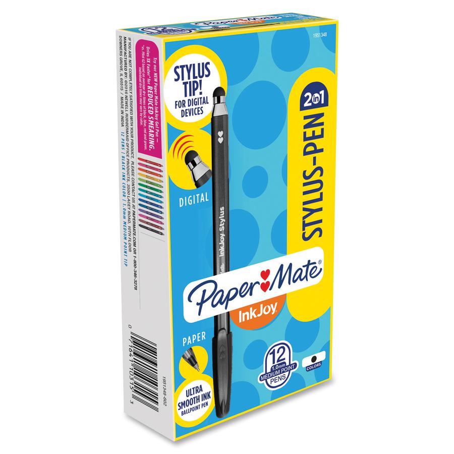 Paper Mate 2-in-1 InkJoy Stylus Pen - 1 Pack - Black. Picture 2